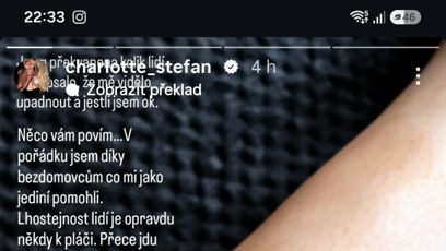 FOTO: Charlotte Štiková se zranila.