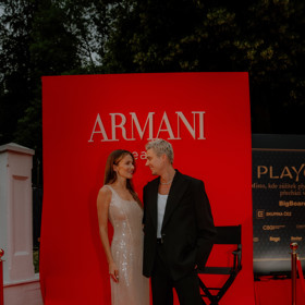 Modelka Andrea Bezděková a zpěvák Sebastian Navrátil.