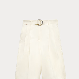 Bermudy s páskem ze směsi lnu, Marks&Spencer, 1099 Kč