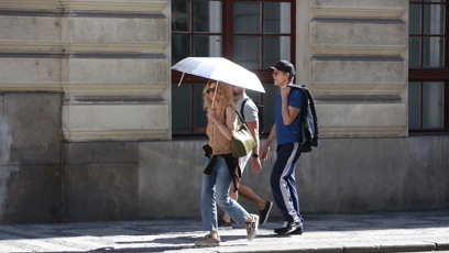 FOTO: Herci Kevin Bacon a Kyra Sedgwick si užíval krásy Prahy.