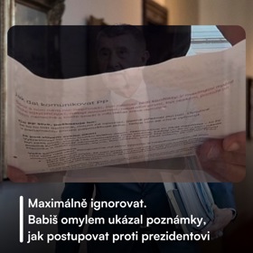 Andrej Babiš nechtěně ukázal poznámky.