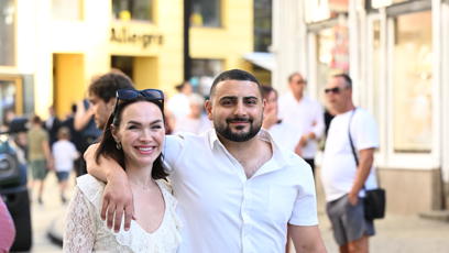 FOTO: Kamila Nývltová s partnerem ve Varech.