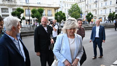 FOTO: Eva Pavlová se svým mužem v Karlových Varech.Petr Pavel