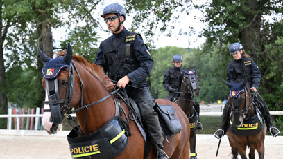 FOTO: Policejní hlídky na koních.