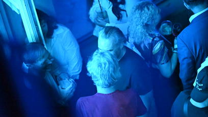 FOTO: Jiří Macháček se na své party dobře bavil.
