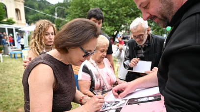 FOTO: Milena Steinmasslová s fanoušky.