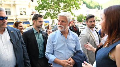 FOTO: Prezident Petr Pavel byl velmi uvolněný.