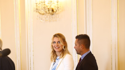 FOTO: Mezi pozvanými hosty překvapili i bývalý hokejista Tomáš Plekanec s manželkou Lucií Šafářovou.