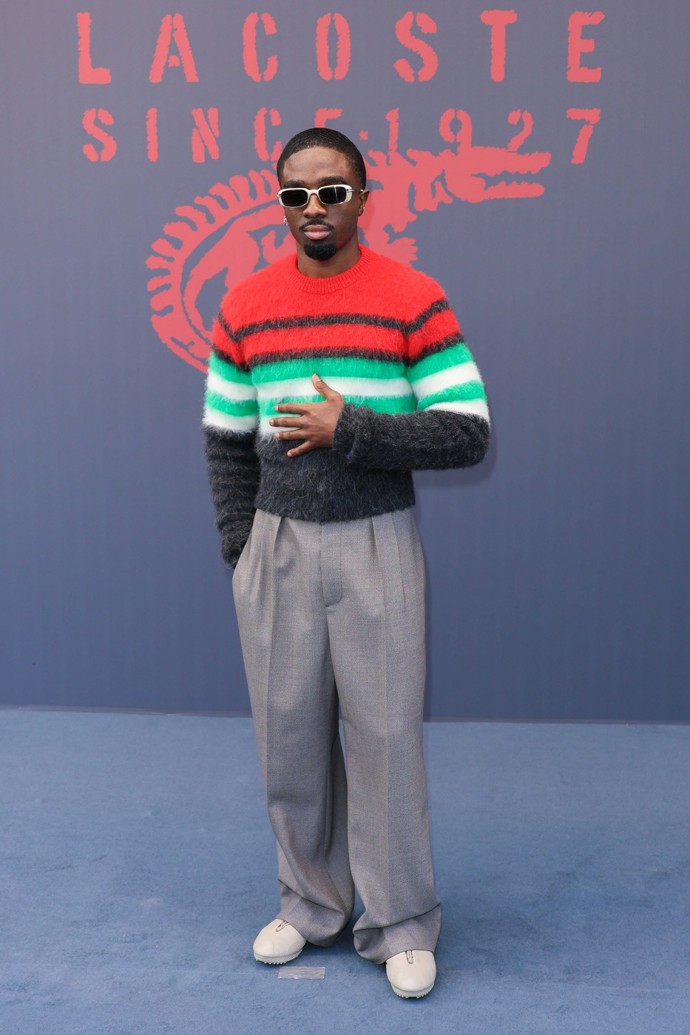 FOTO: Caleb McLaughlin na přehlídce Lacoste v roce 2026.