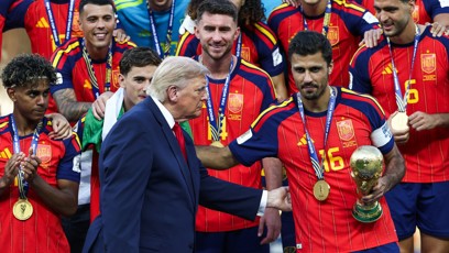 FOTO: Donald Trump přišel na finále MS.