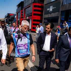 Prezident Petr Pavel s prezidentem FIA Mohammed Ben Sulayem na Velké ceně Maďarska Formule 1