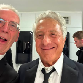 Kardiolog Petr Neužil a Dustin Hoffman, kterého letos potkal v Karlových Varech.