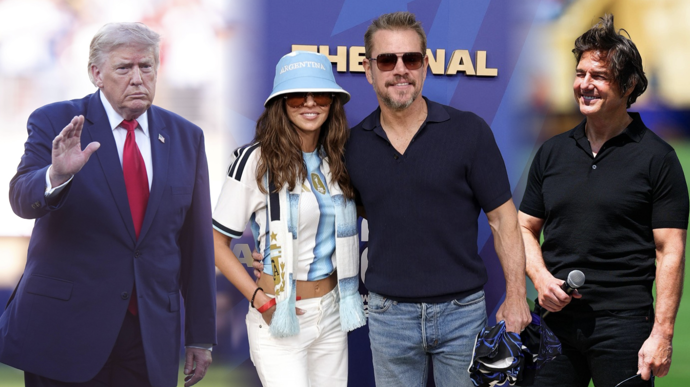 Foto k tématům MS ve fotbale 2026, Matt Damon, Tom Cruise, Donald Trump