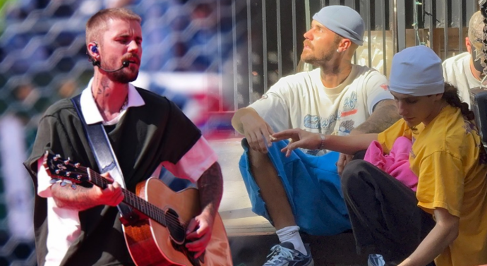 FOTO: Justin Bieber po koncertu skončil na dlažbě.