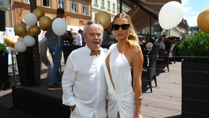 FOTO: Andrea Verešová s Hemalou na představení parfému.