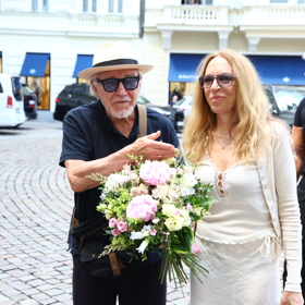 Harvey Keitel s manželkou.