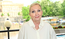 Bára Basiková na křtu klipu Petra Jandy a Petra Koláře.