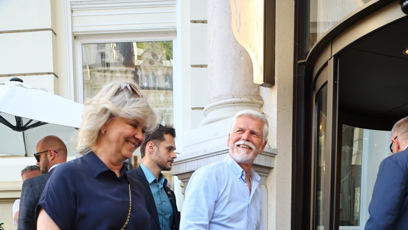 FOTO: Prezident Petr Pavel i Eva Pavlová měli skvělou náladu.