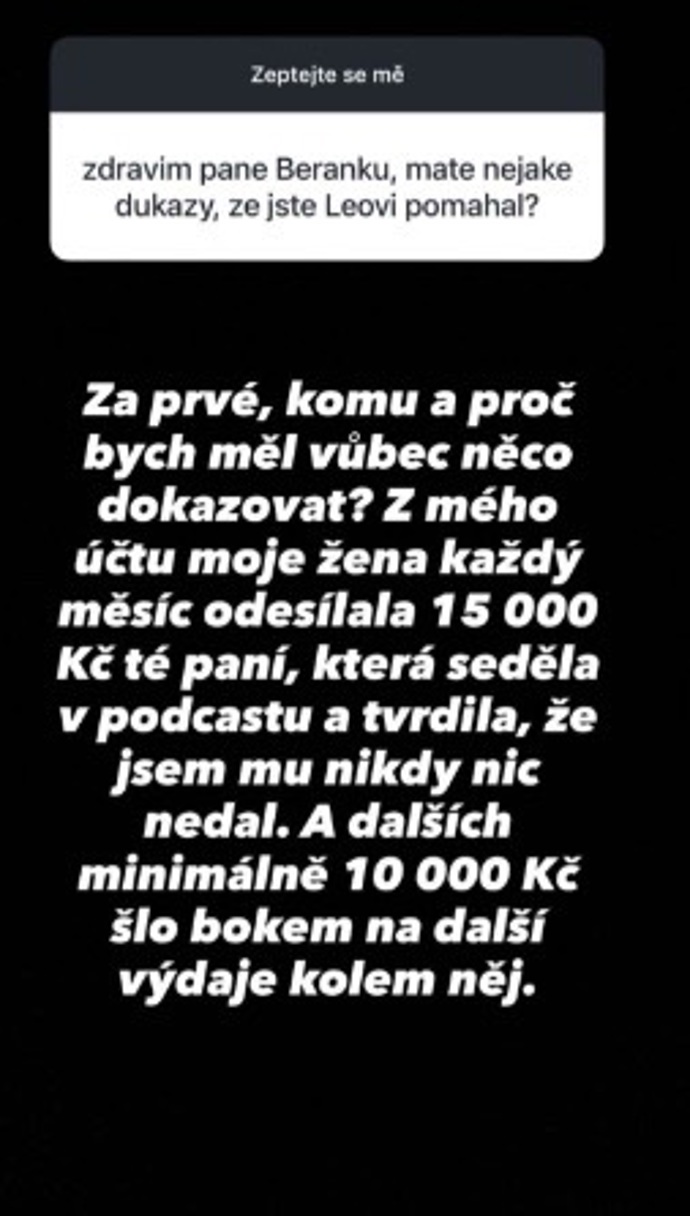FOTO: Leo Beránek starší reagoval na svém Instagramu. – stránka 5
