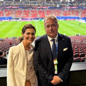 Jana Doleželová s partnerem Davidem Trundou.