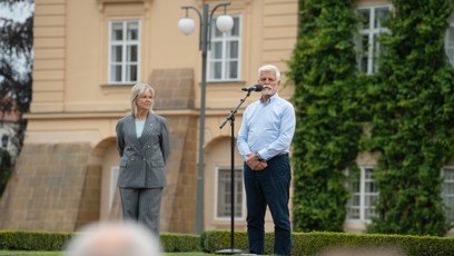 FOTO: Petr Pavel a Eva Pavlová v Lánech.