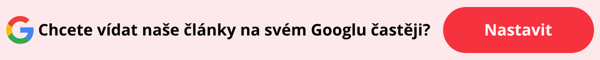 Google "Upřednostnit" banner