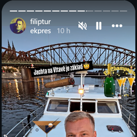 Filip Turek na jachtě.