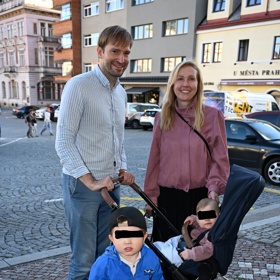 Adam Vojtěch s rodinkou.