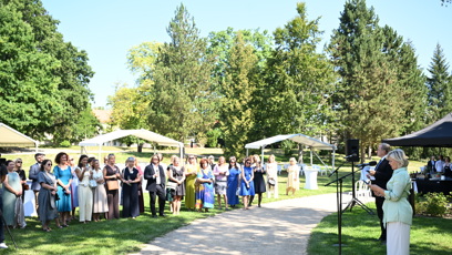 FOTO: Eva Pavlová s účastnicemi setkání v Lánech.