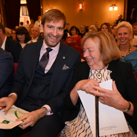 Adam Vojtěch a Livia Klausová.
