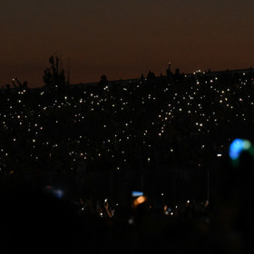 Koncert Marka Ztraceného na Letné.