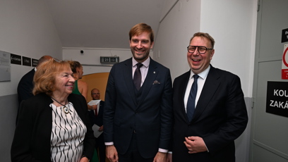 FOTO: Livia Klausová, Adam Vojtěch a Aleš Juchelka.