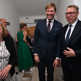 Livia Klausová, Adam Vojtěch a Aleš Juchelka.
