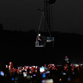 Koncert Marka Ztraceného na Letné.
