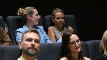 FOTO: Lucie Vondráčková během představení filmu Bojovník.