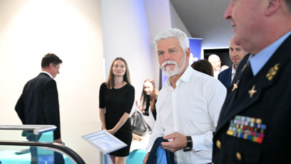 FOTO: Prezident Petr Pavel po konci promítání.
