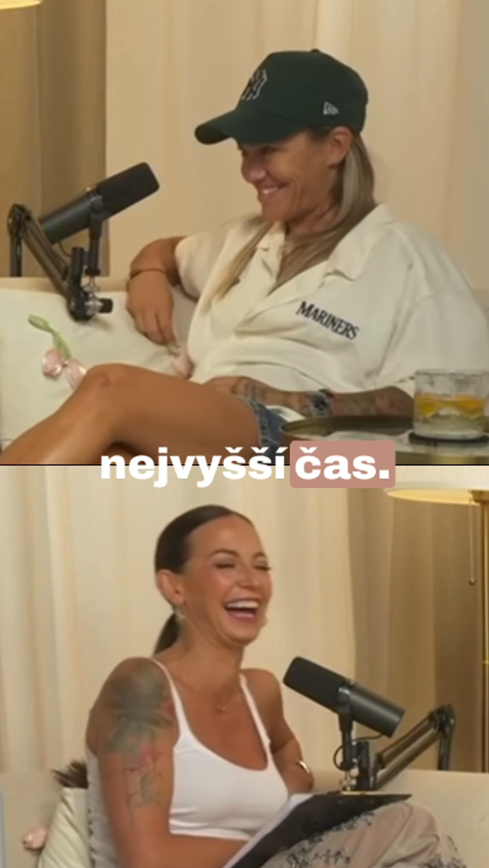 FOTO: Agáta Hanychová si pozvala do podcastu Báru Mlejnkovou. – stránka 1