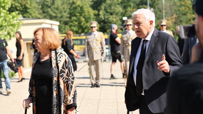 FOTO: Exprezident Václav Klaus s manželkou.