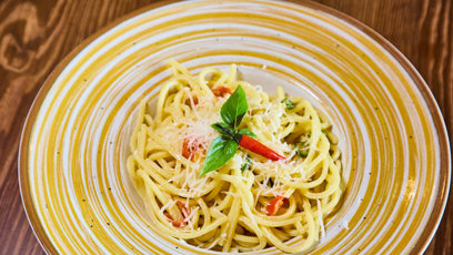 FOTO: Špagety aglio olio překvapily svou pálivostí.