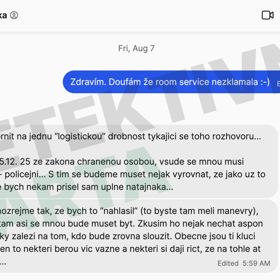 Korespondence Petra Macinky s falešným Thomasem Pauknerem.