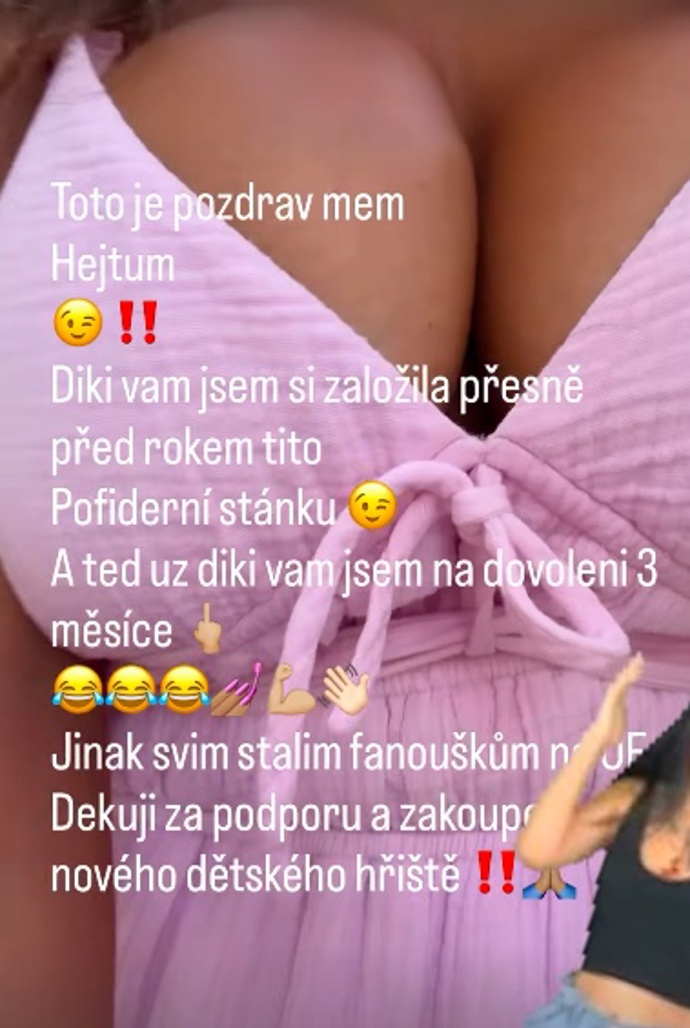 FOTO: Anife Vyskočilová se pochlubila svým poprsím a poslala jasný vzkaz hejtrům.