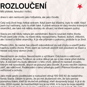 David Douděra se loučí se Slavii.