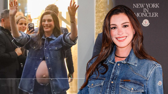 FOTO: Anne Hathaway se pochlubila těhotenským bříškem.