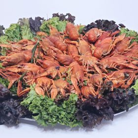 Jako předkrm Heduš nachystá svým soupeřům raky, nebo jak jídlo Heduš originálně nazvala, DNO. 