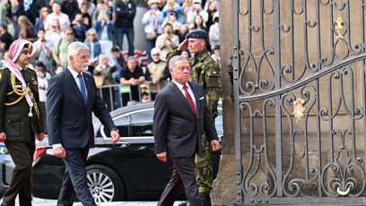 FOTO: Prezident Petr Pavel s králem Abdalláhem II.