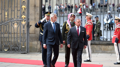 FOTO: Prezident Petr Pavel s králem Abdalláhem II.