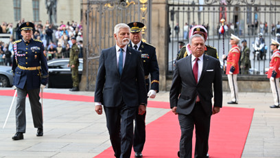 FOTO: Prezident Petr Pavel s králem Abdalláhem II.