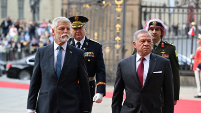 FOTO: Prezident Petr Pavel s králem Abdalláhem II.