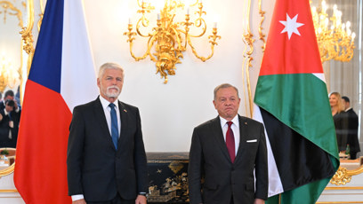 FOTO: Prezident Petr Pavel s jordánským králem.