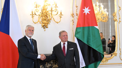 FOTO: Prezident Petr Pavel s jordánským králem.